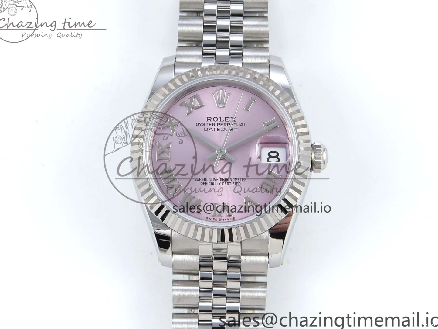 MiroTime 0216 Upgraded DateJust 31 278274 ARF 1:1 Best Edition 904L Steel Pink Roman Dial on SS Jubilee Bracelet ETA 532